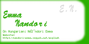 emma nandori business card